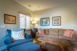 Cozy sofa and chair with ottoman